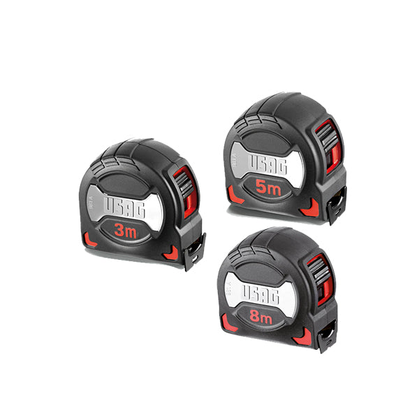 981 A - Flessometri professionali con rivestimento antiurto - Usag - Metro da 3 a 8m - Nastro da 19 a 28 mm 981 A - Flessometri professionali con rivestimento antiurto - Usag - Metro da 3 a 8m - Nastro da 19 a 28 mm
